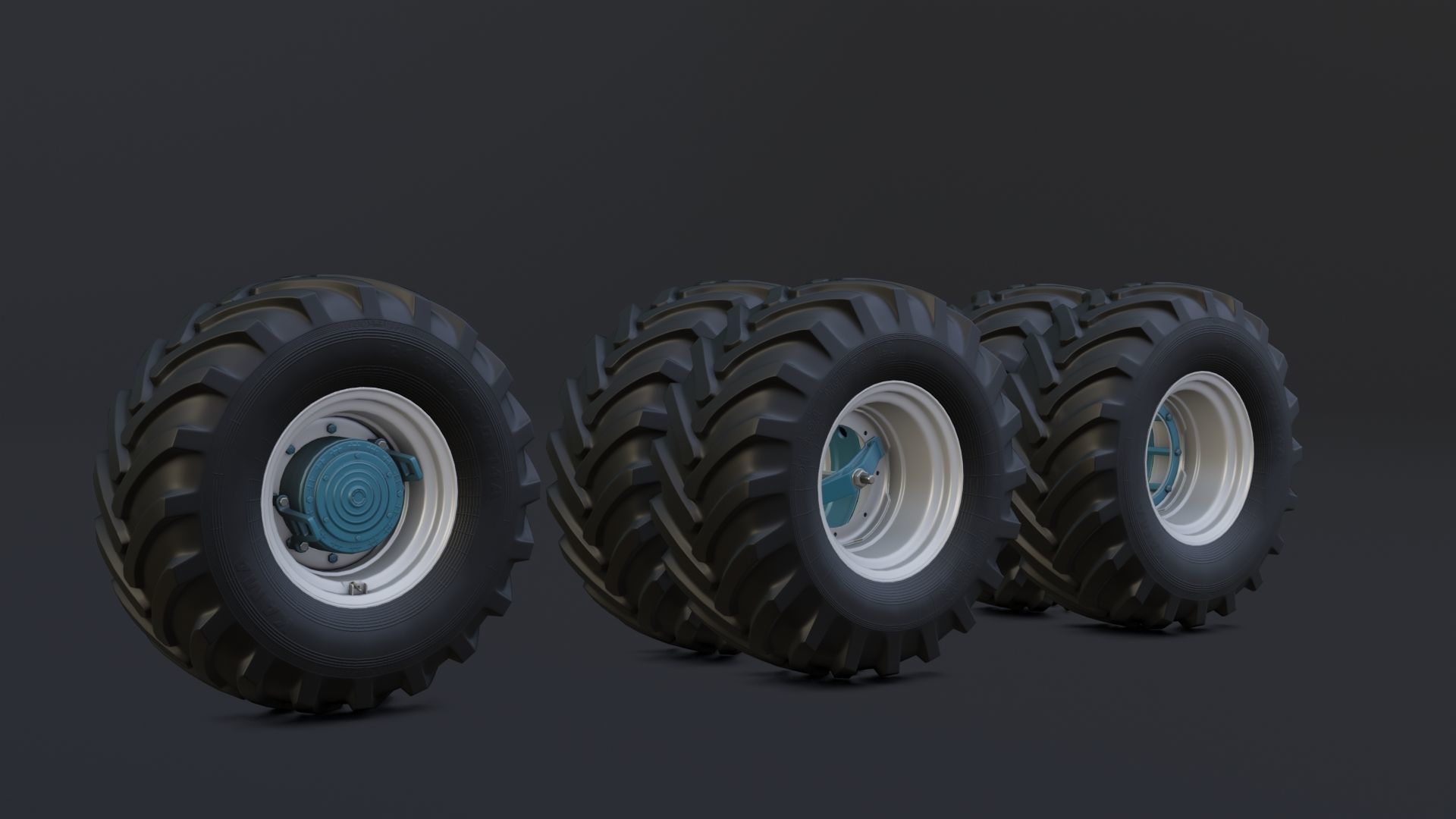 Dual wheels for tractor T150K in the collection 3D model