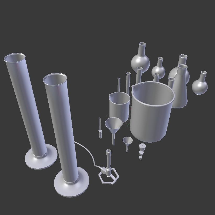 Lab Equipment PACK 1 3D model CGTrader