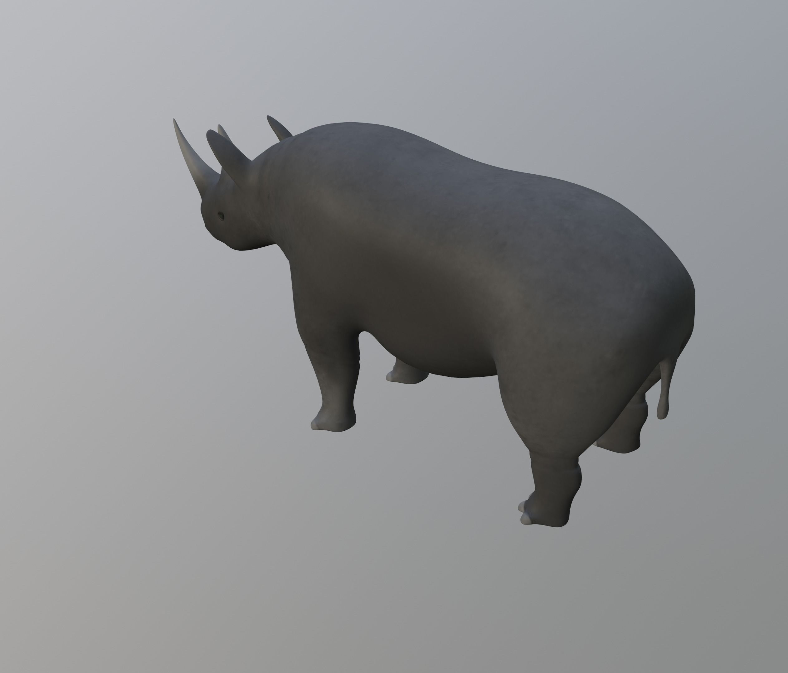 Rhinoceros 3D model rigged | CGTrader