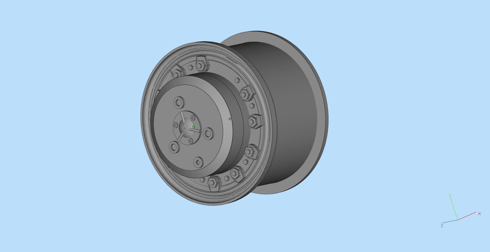 Printable 3d model rims for Soviet Truck MAZ-537 Three vers