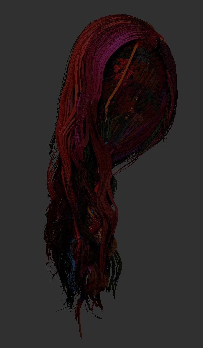 Fibermesh Perm hair Zbrush 2020 3D model CGTrader