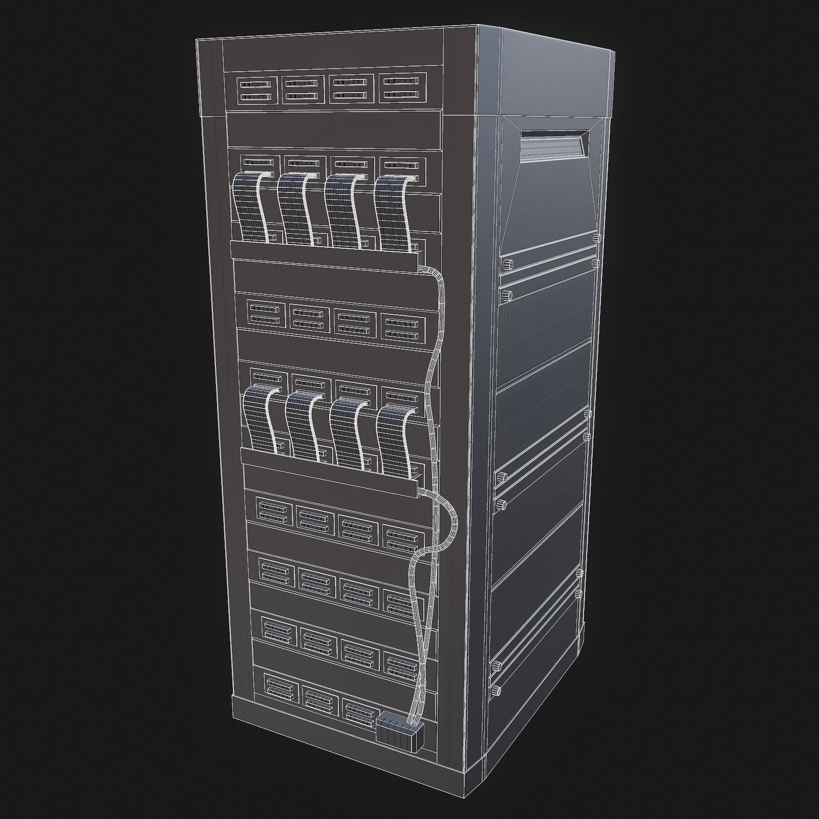 3D model Mainframe front server rack VR / AR / low-poly | CGTrader