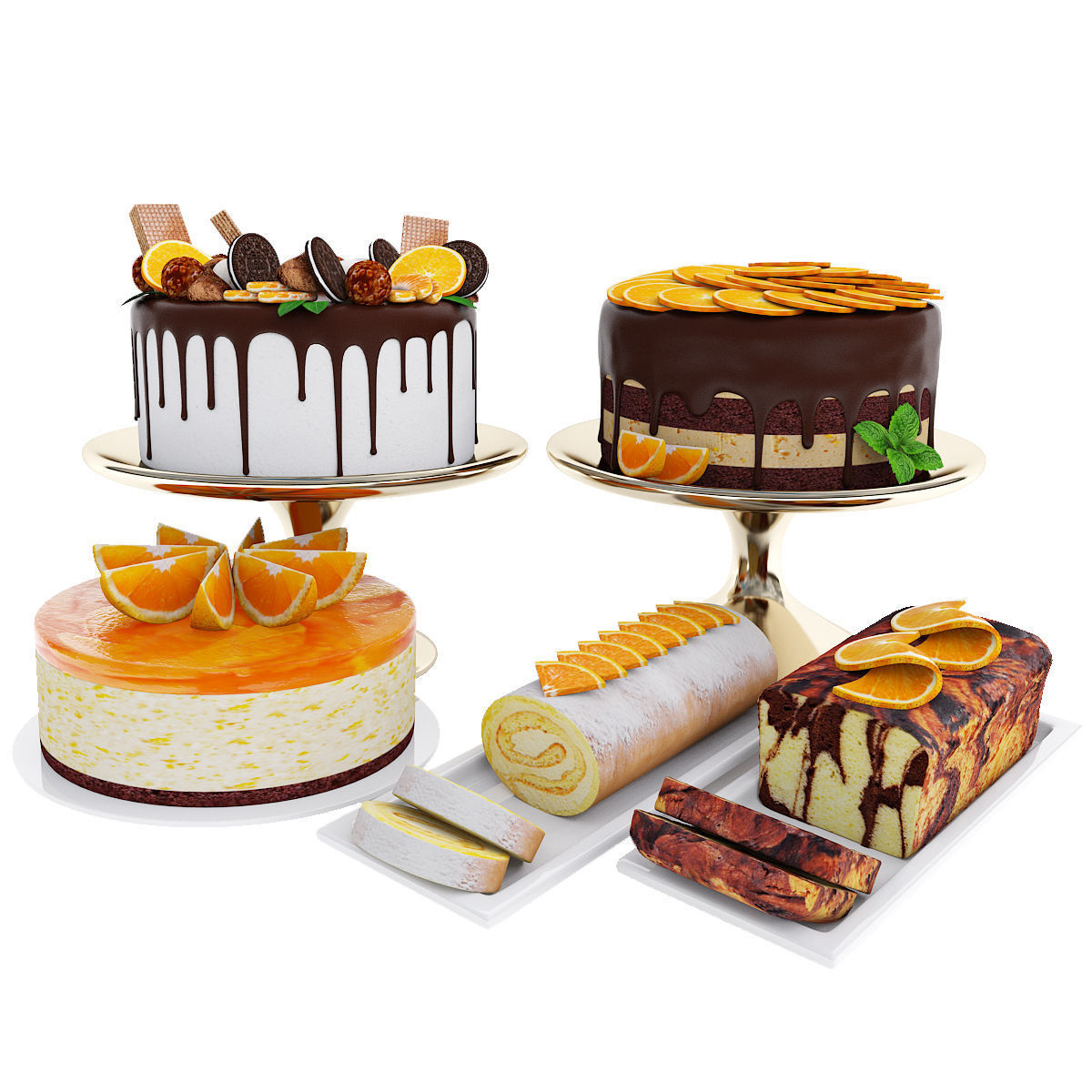 Orange cake collection 4
