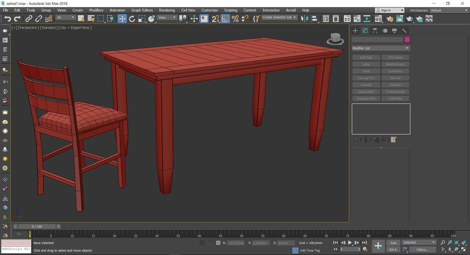 3D model Crown Mark Kingston Dining Bench 3d model VR / AR / lowpoly