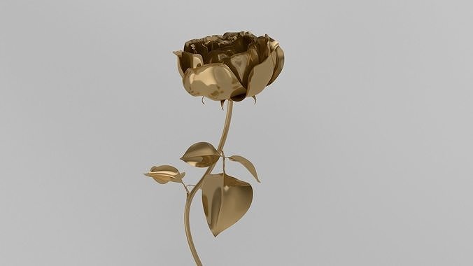 Golden Rose animation 3D model animated | CGTrader