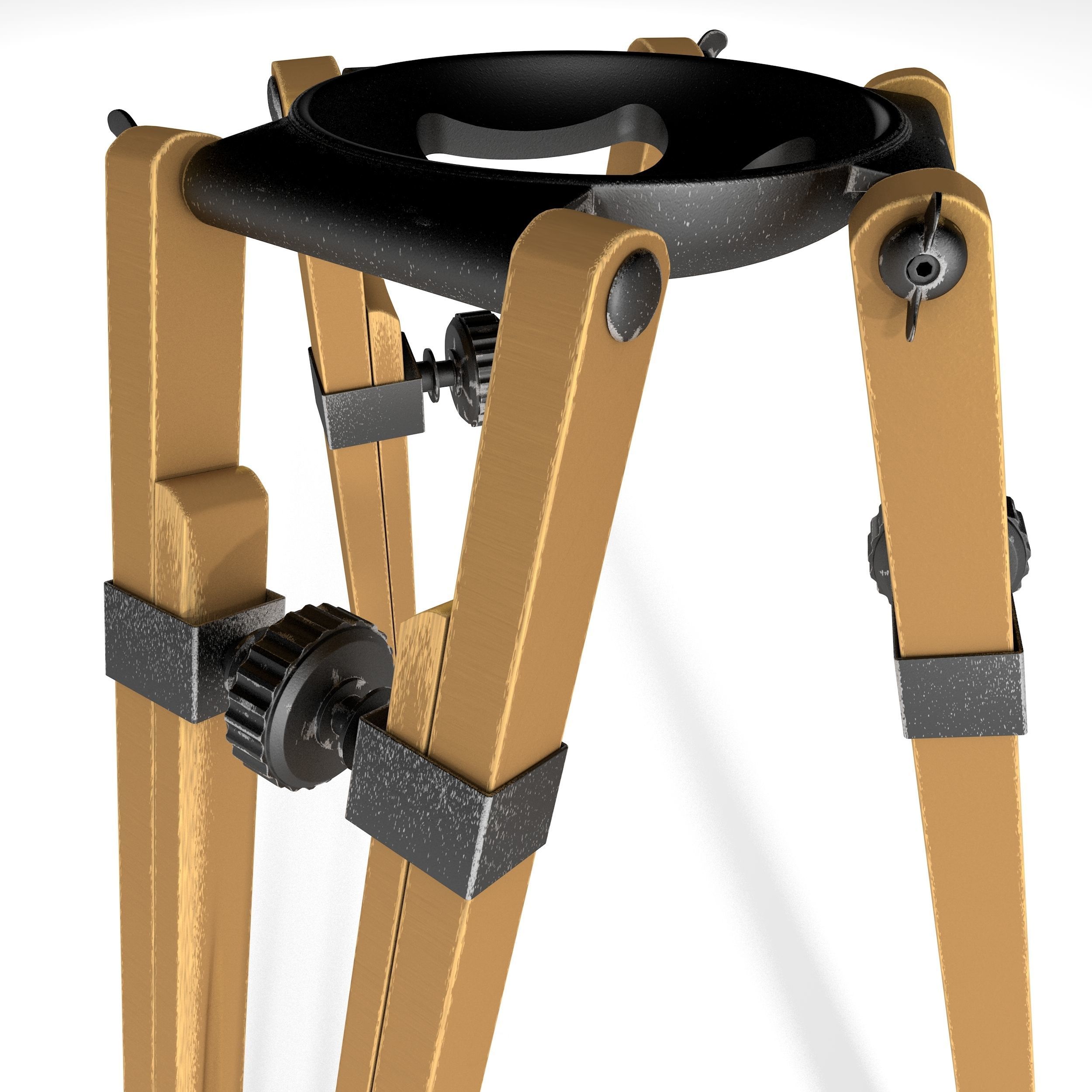 Vintage tripod for cinema camera 3D CGTrader