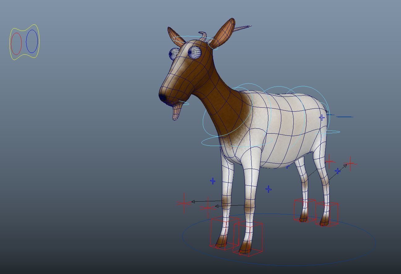 Goat 3d Rig 3D model Cartoon Goat - Rigged VR / AR / low-poly rigged | CGTrader
