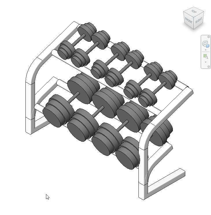 Gym tools set Revit family 3D model CGTrader