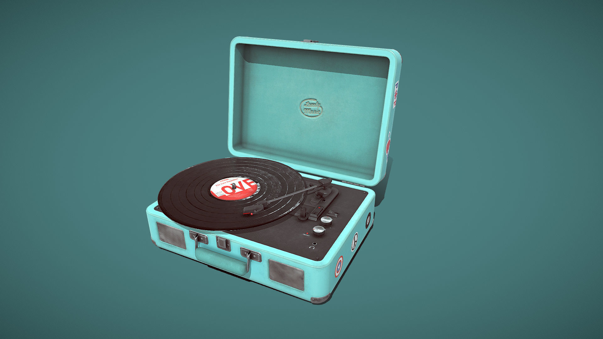 Low poly Retro Turntable