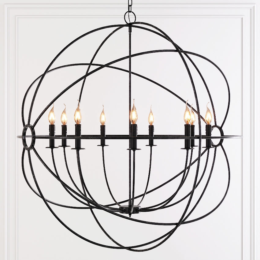 Restoration Hardware FOUCAULTS ORB CHANDELIER 3D model 1