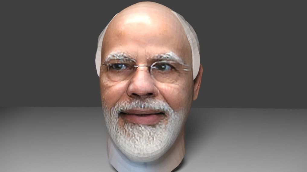 narendra modi head 3d model