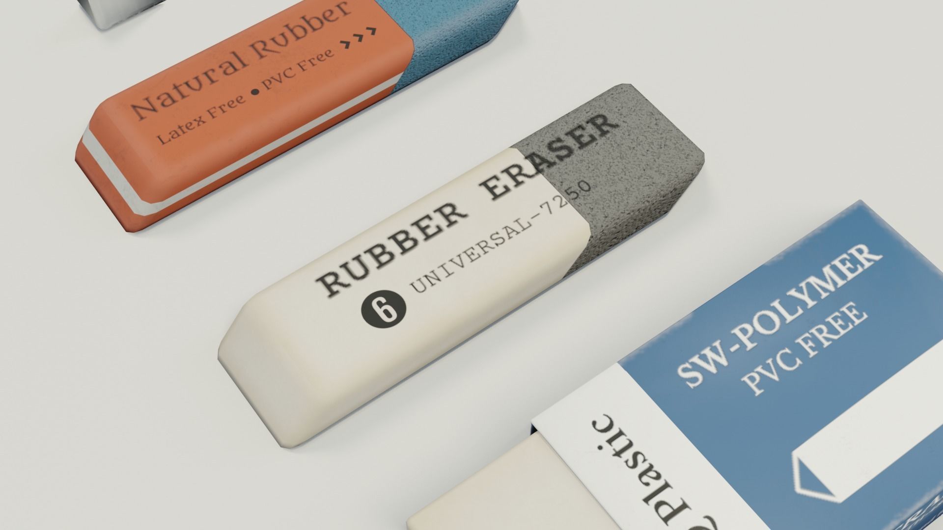 3D model Eraser and pencil sharpener VR / AR / lowpoly CGTrader