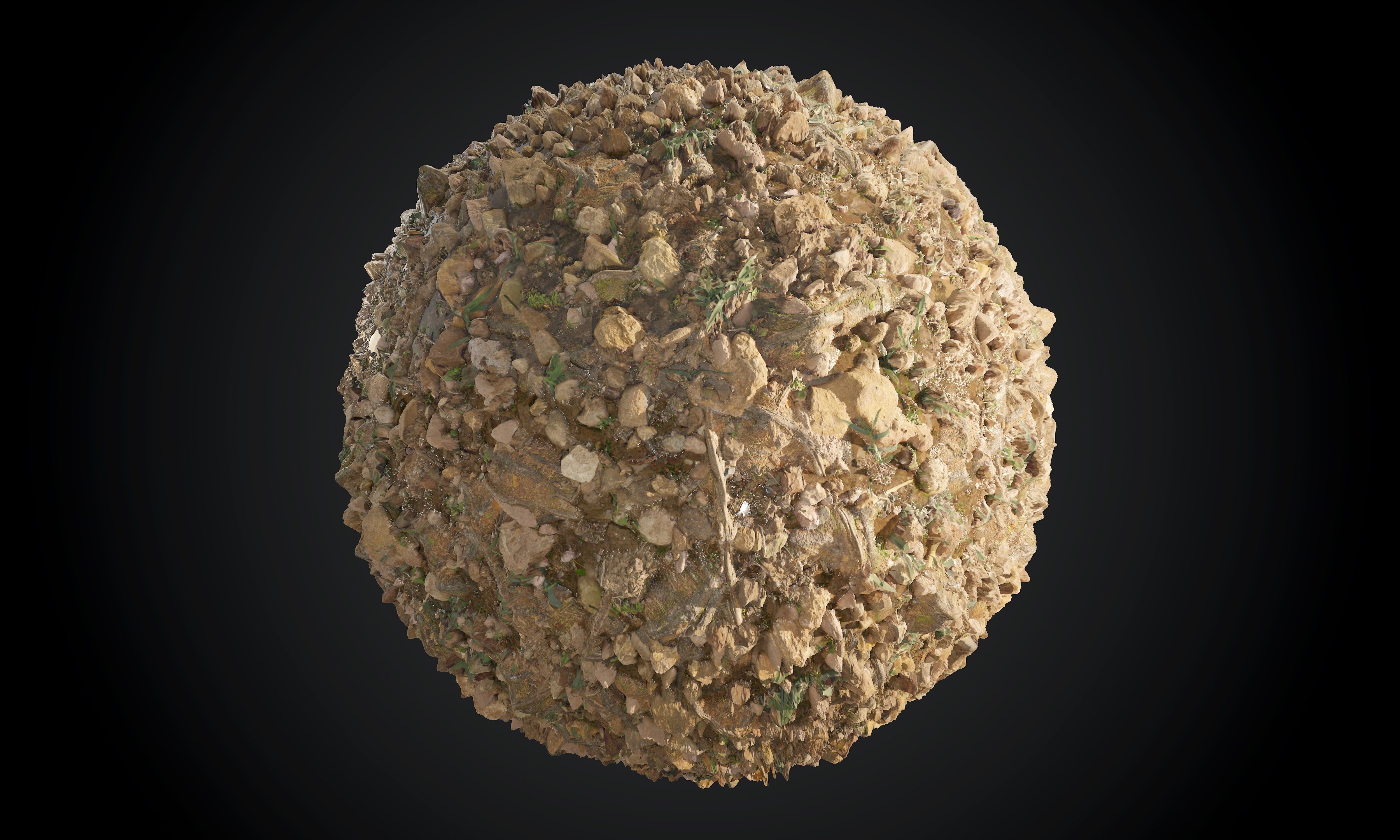 Ground Forest Stones Seamless PBR Texture