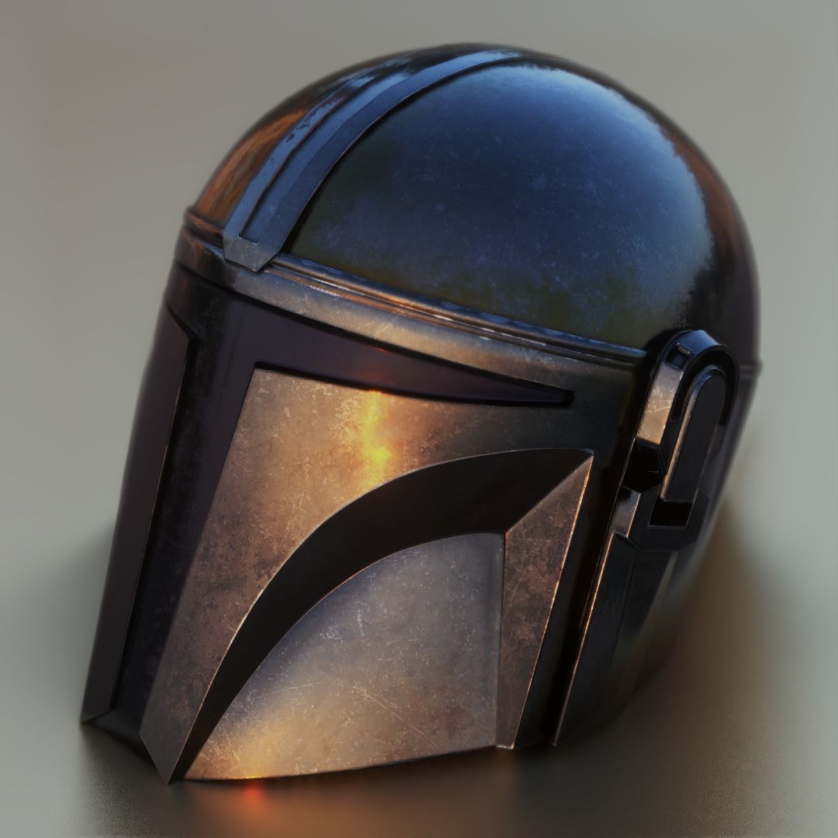 3D model Mandalorian Helmet VR / AR / lowpoly CGTrader