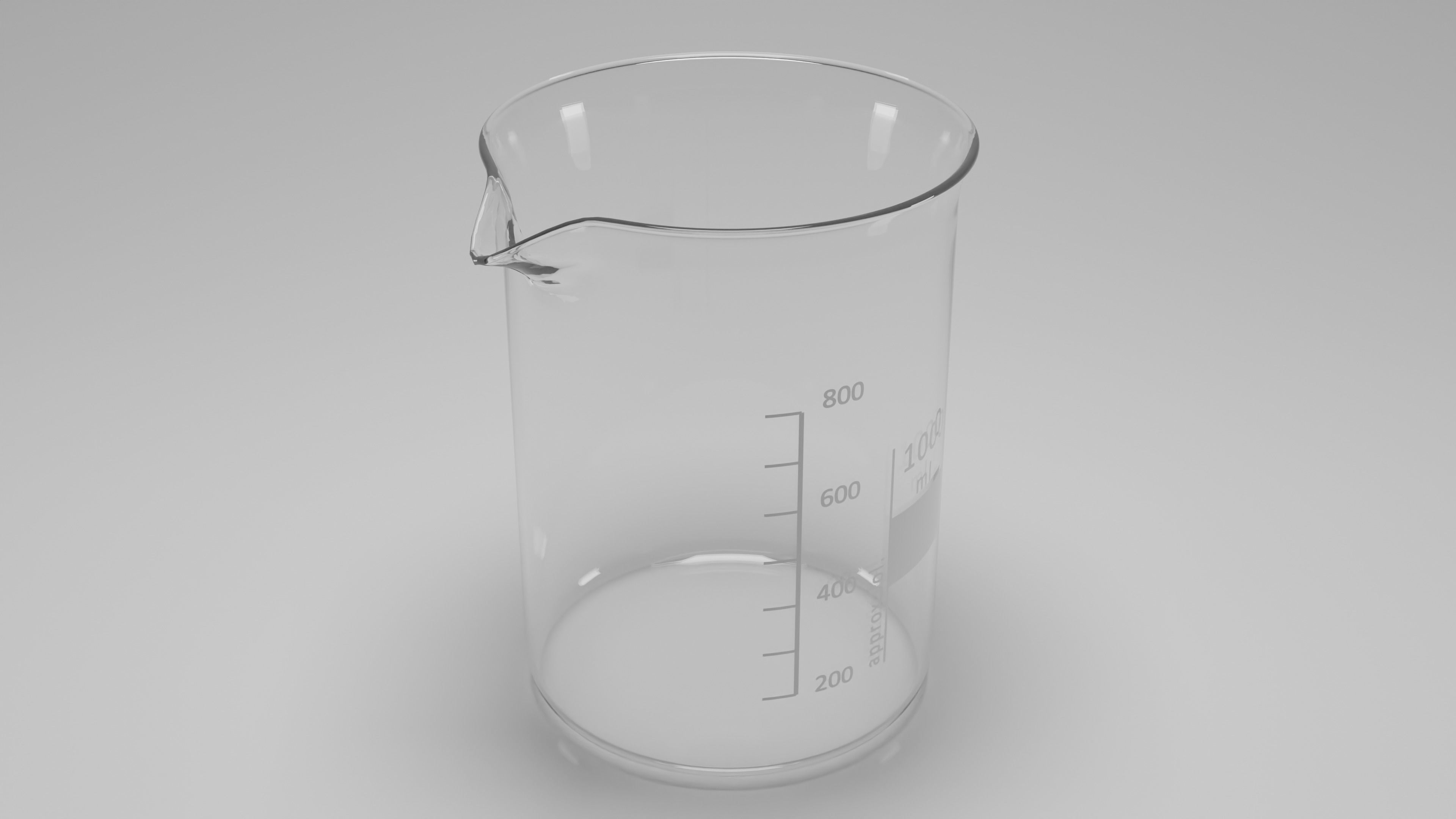Laboratory Beaker Set 501000ml 3D model CGTrader