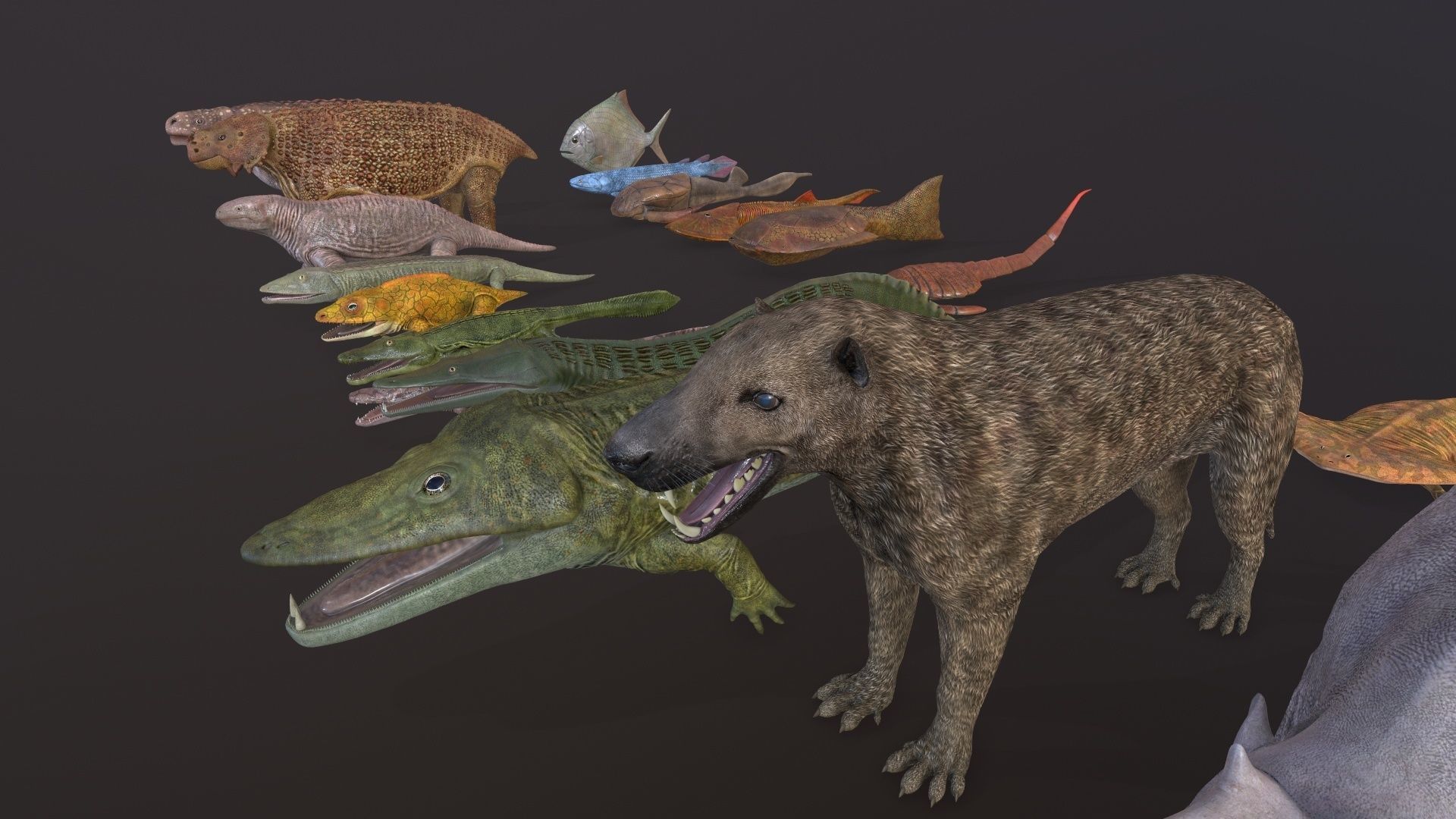 Extinct animals pack v4 3D model CGTrader