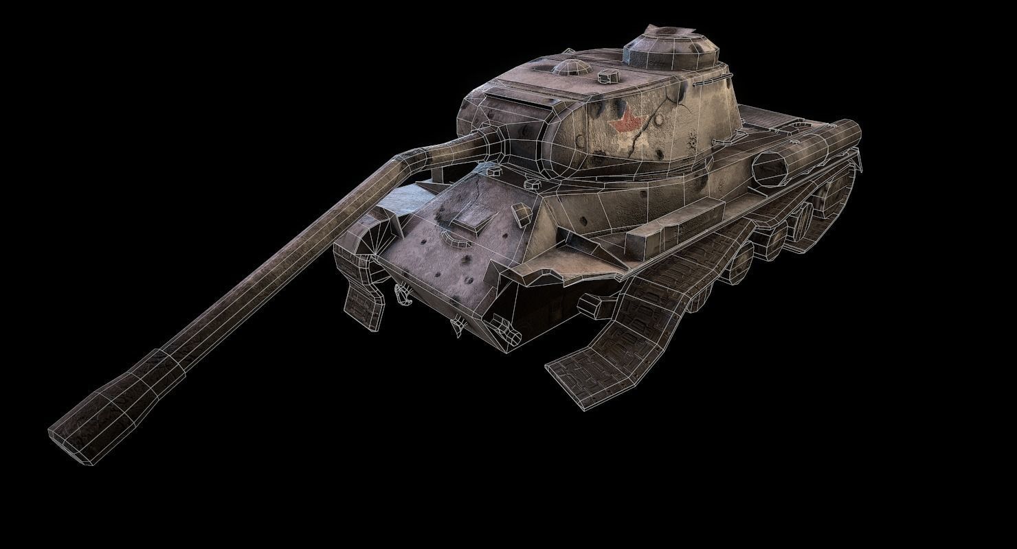 3D model IS2-2 Soviet PBR Unity Game Ready tank model VR / AR / low ...