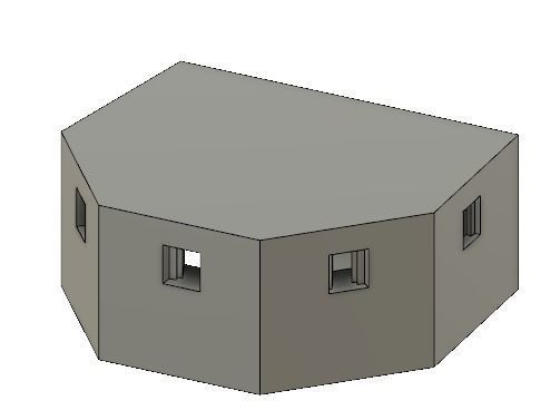 Type 24 Pill Box For OO Gauge Model Railway 3D Model 3D Printable 