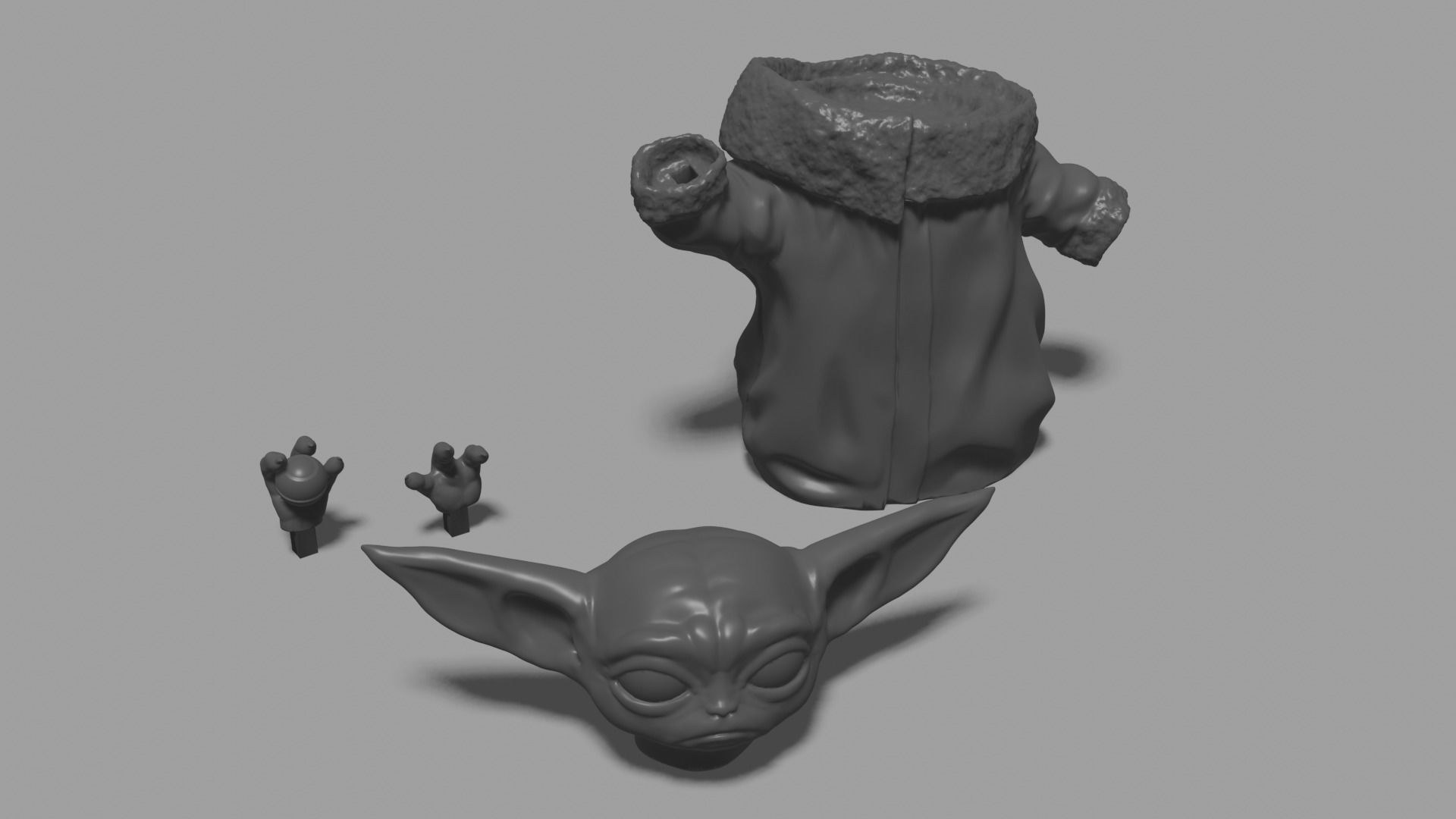 Baby Yoda Christmas Tree topper free 3D model 3D printable CGTrader