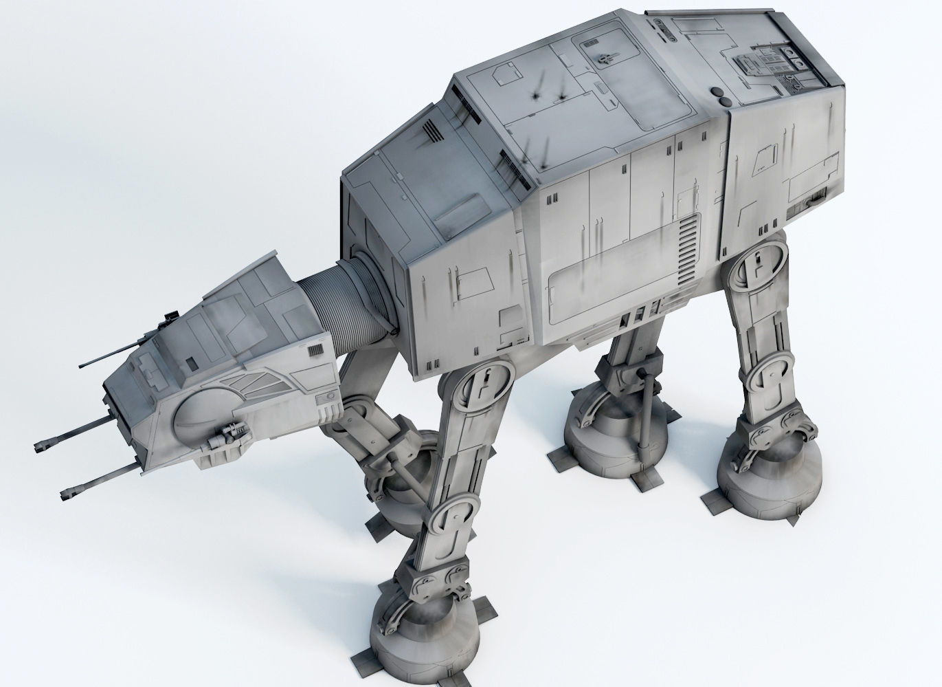 3D model animated Star Wars Imperial ATAT Walker