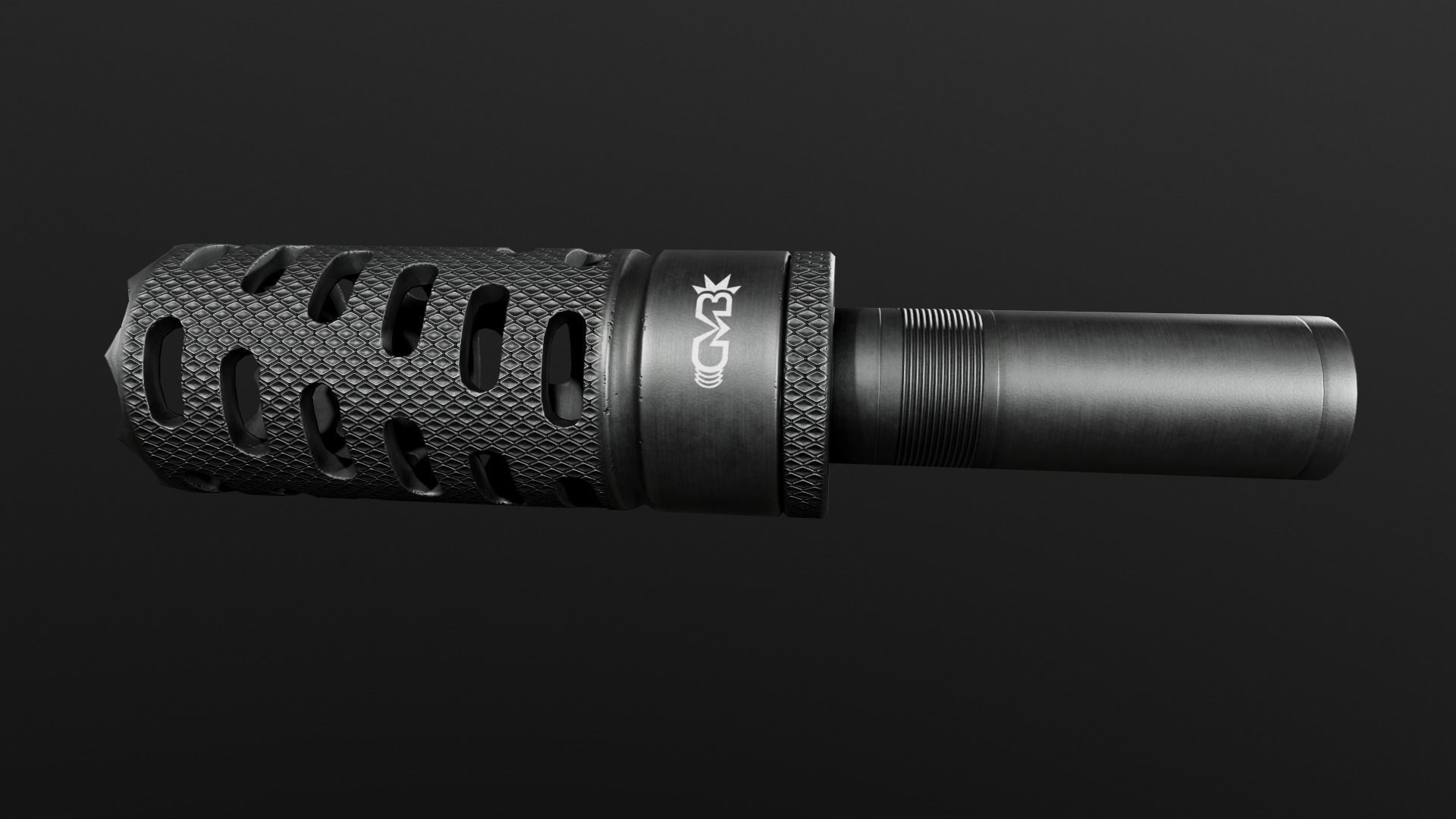 3D model CMB Helical Baffle 12 Gauge Shotgun Muzzle Brake VR / AR / lowpoly CGTrader