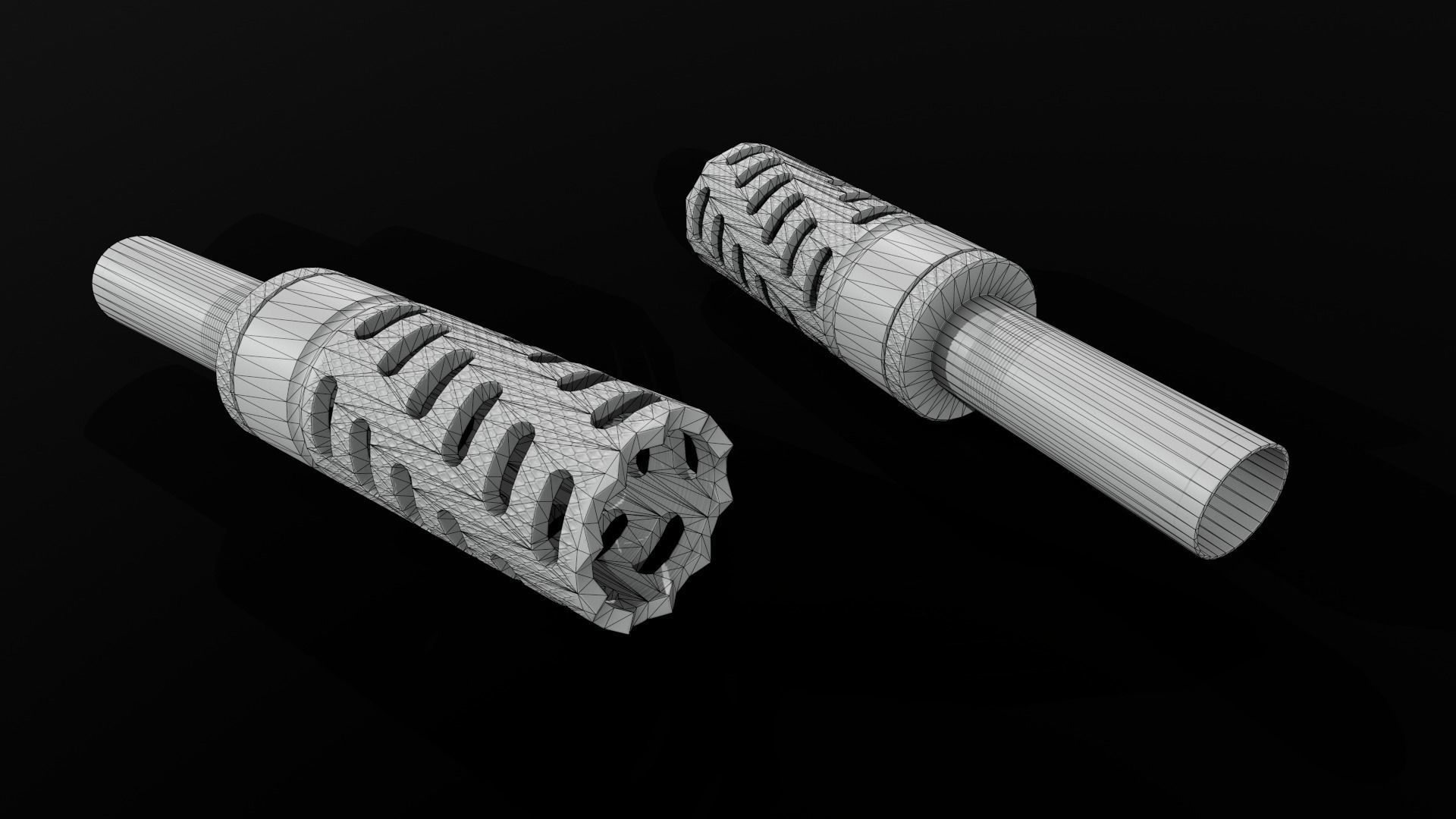 3D model CMB Helical Baffle 12 Gauge Shotgun Muzzle Brake VR / AR / lowpoly CGTrader