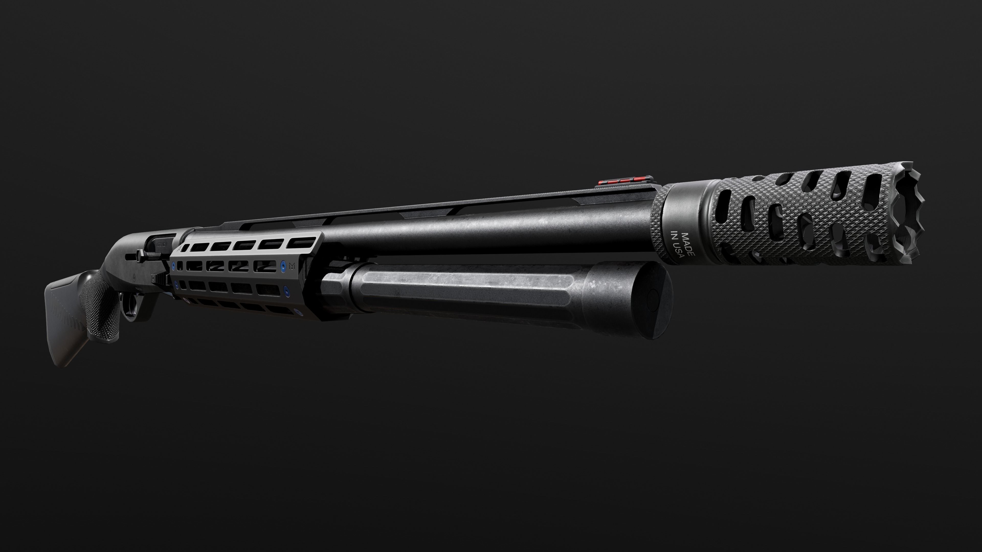 3D model CMB Helical Baffle 12 Gauge Shotgun Muzzle Brake VR / AR / lowpoly CGTrader