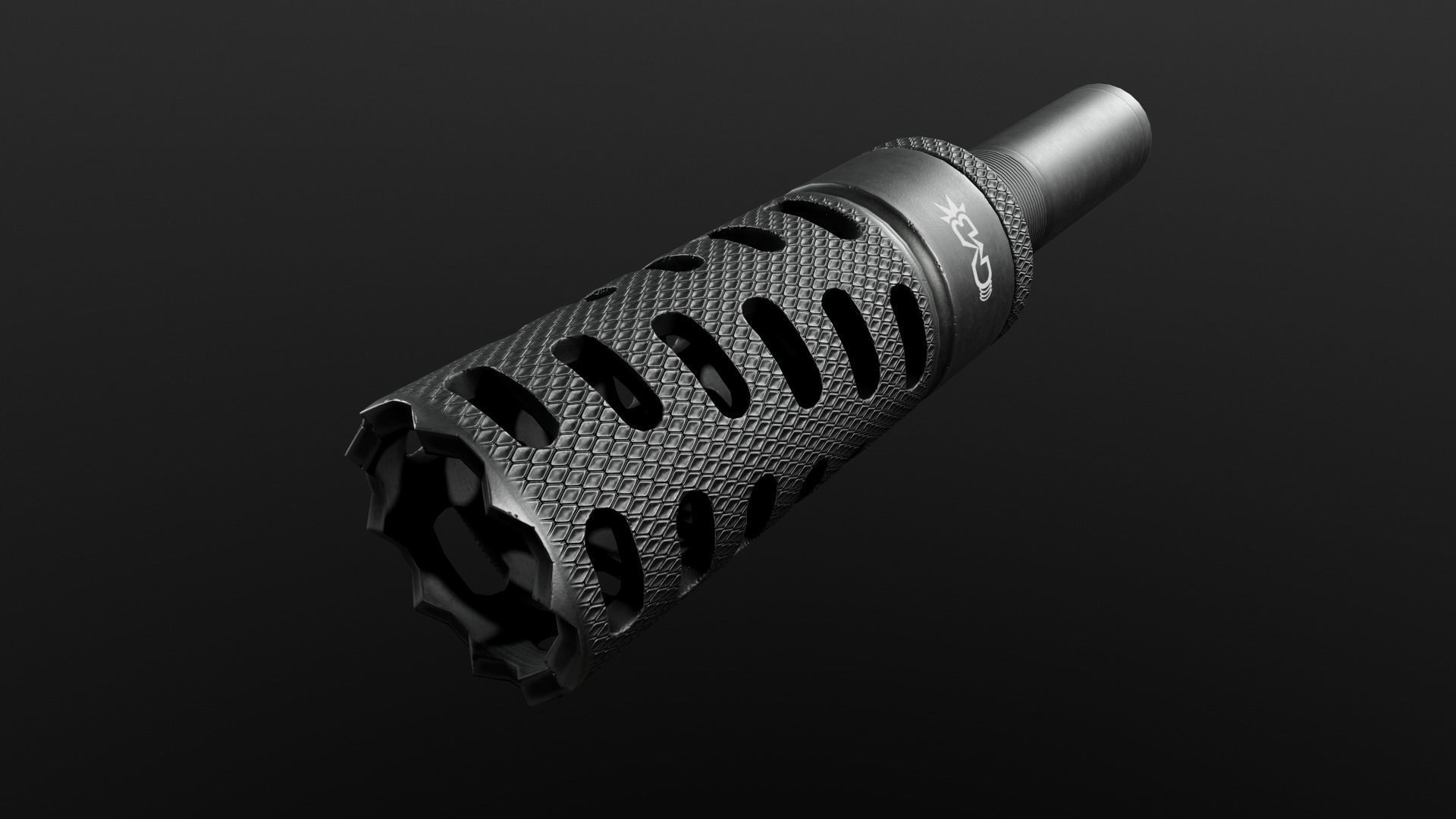 3D model CMB Helical Baffle 12 Gauge Shotgun Muzzle Brake VR / AR / lowpoly CGTrader