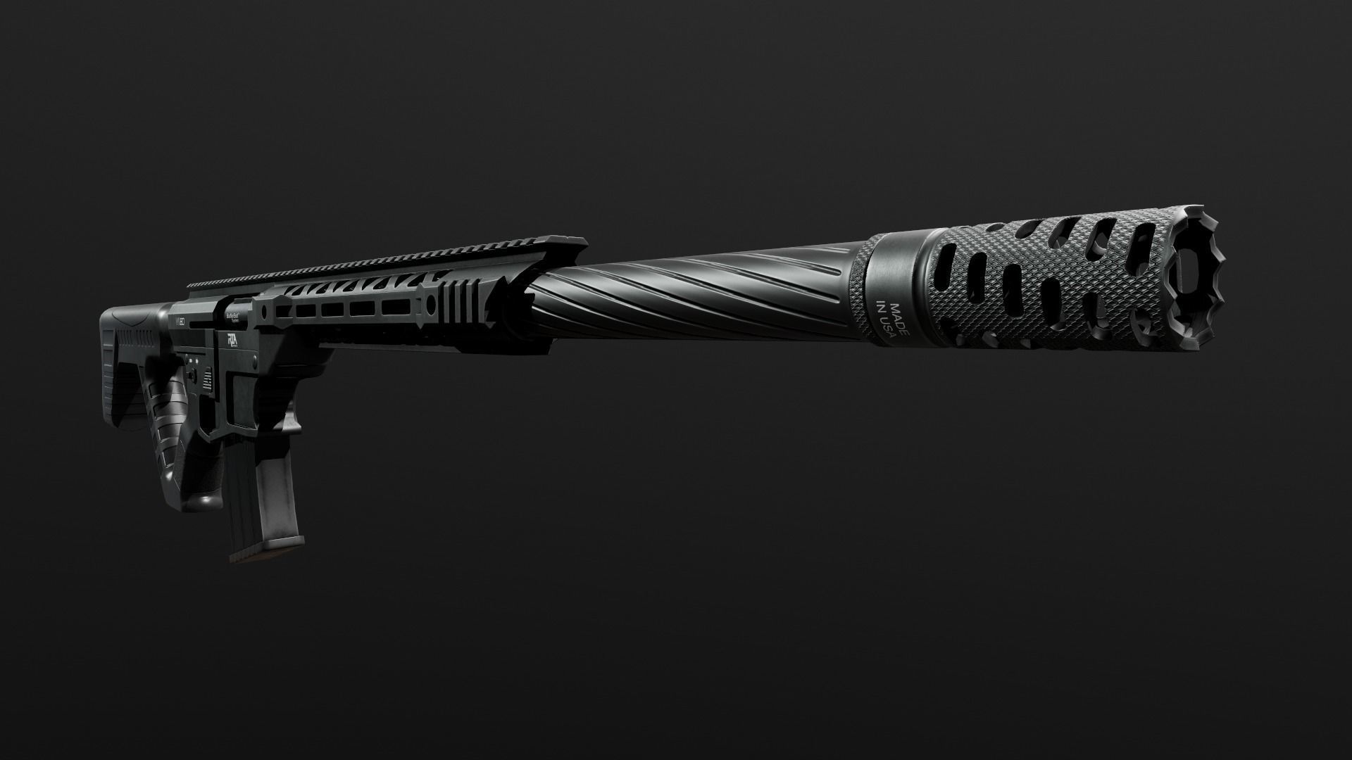 3D model CMB Helical Baffle 12 Gauge Shotgun Muzzle Brake VR / AR / lowpoly CGTrader