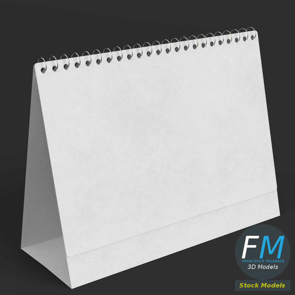 Desktop calendar template 3D model CGTrader