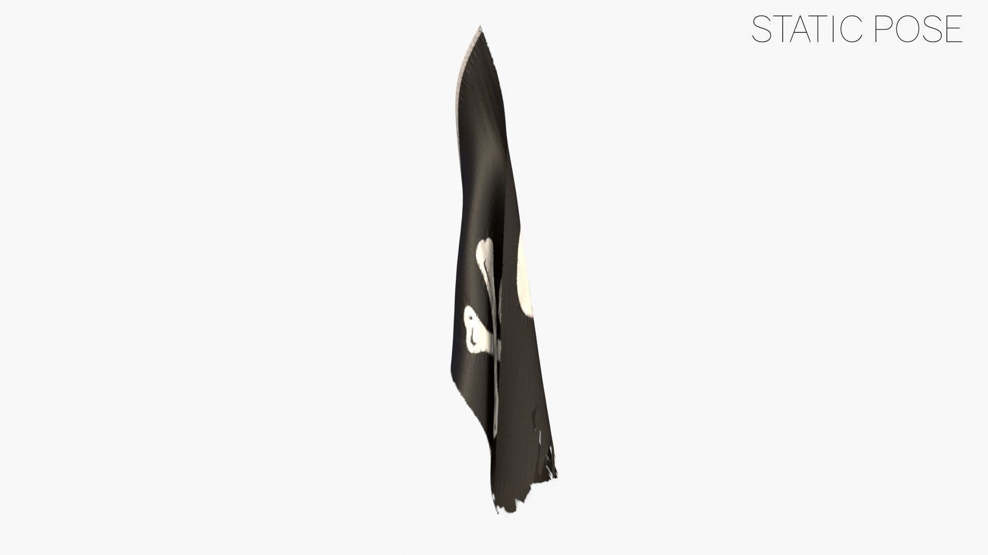 3D model Pirate Flag Edward England VR / AR / lowpoly rigged