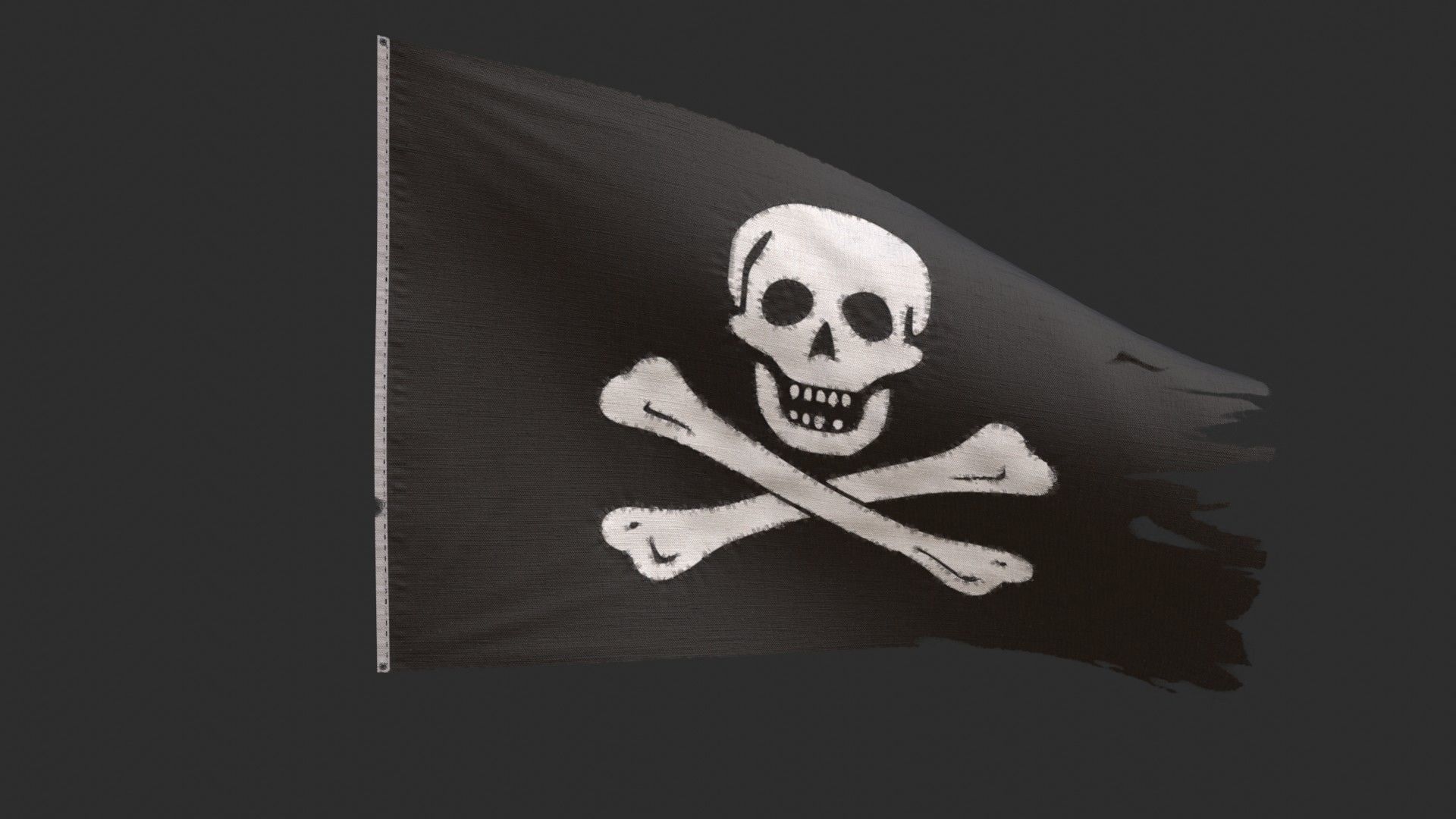3D model Pirate Flag Edward England VR / AR / lowpoly rigged