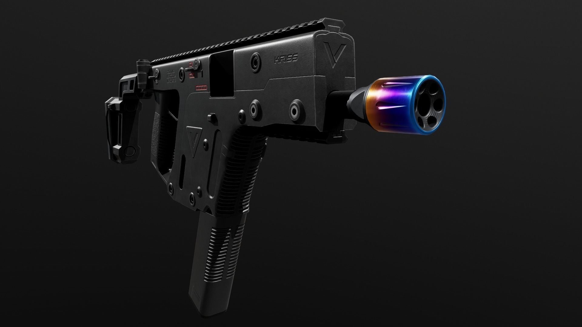 3D model SLR Rifleworks Synergy Linear Hybrid Comp 45 ACP VR / AR / low ...