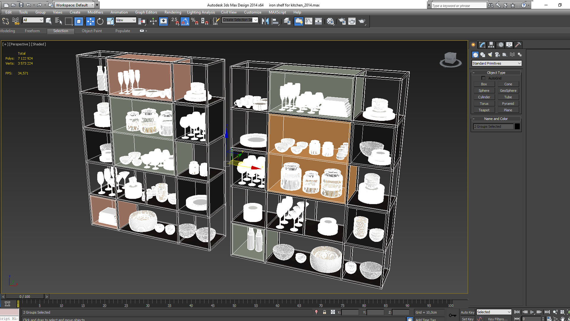 Kitchen shelf 3D model | CGTrader