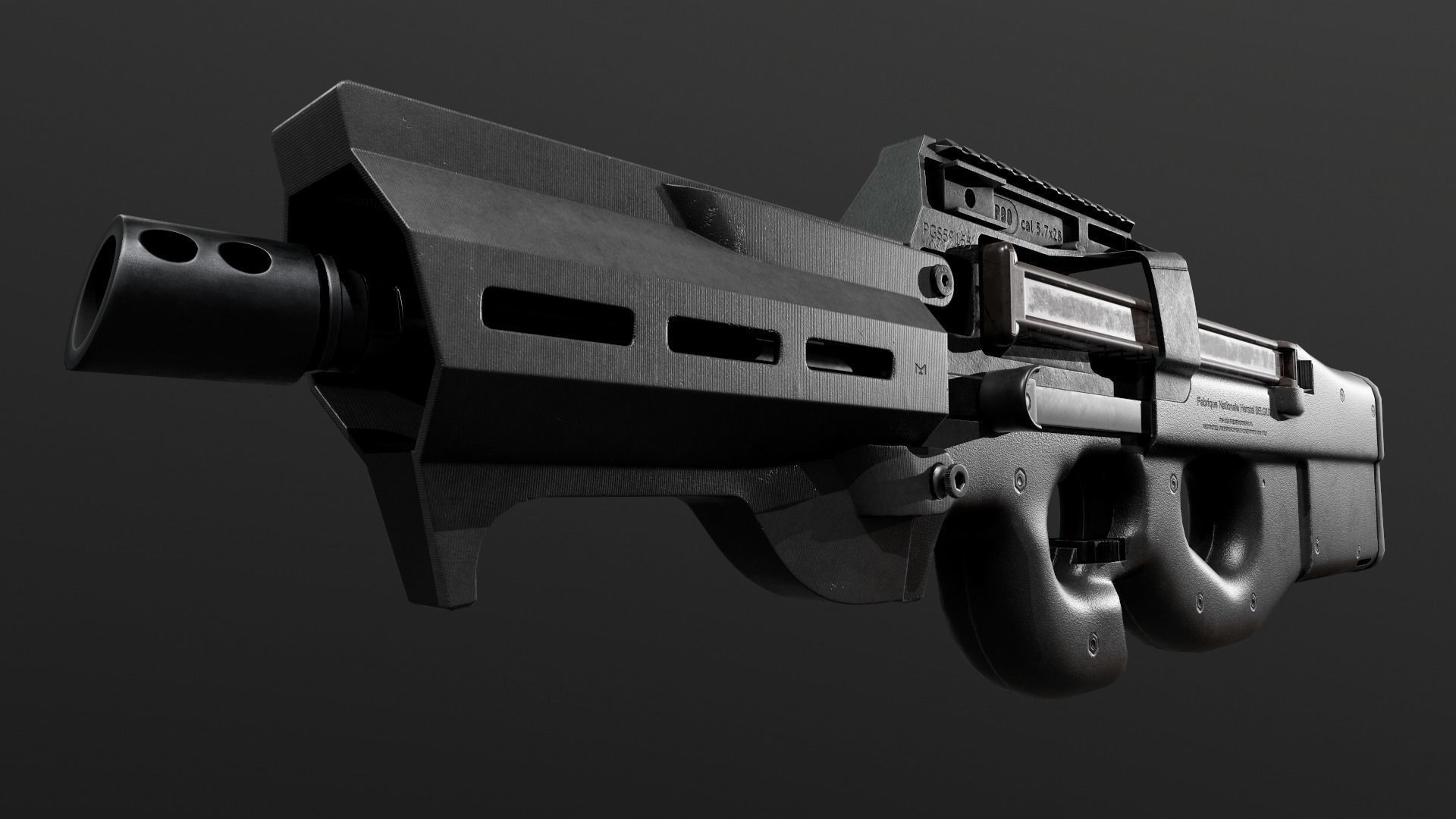 3D model FN P90 Sub Machine Gun VR / AR / low-poly | CGTrader