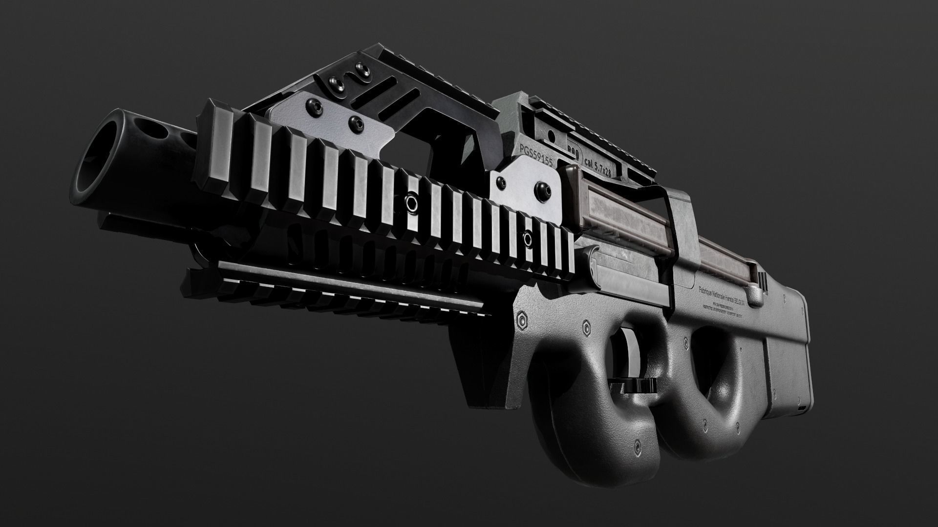 3D model FN P90 Sub Machine Gun VR / AR / low-poly | CGTrader