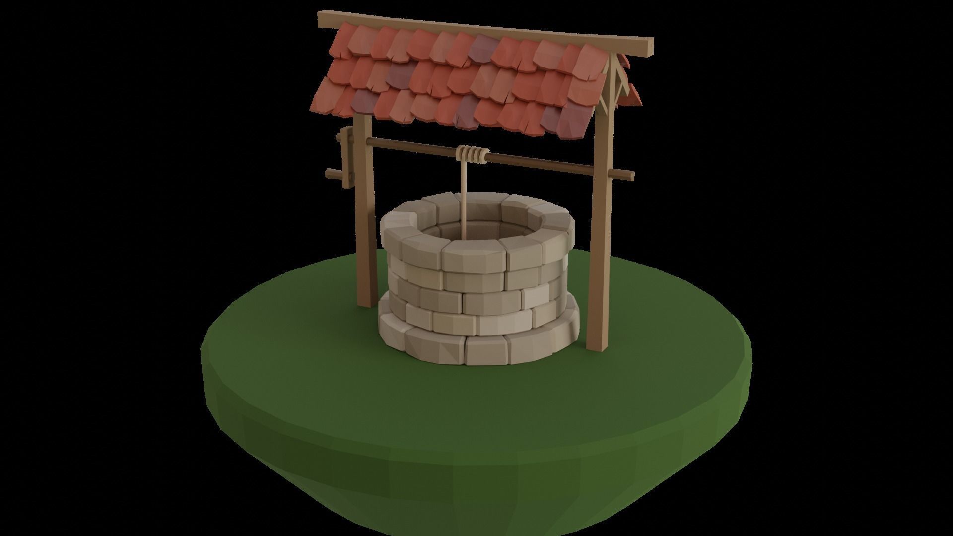Low poly well