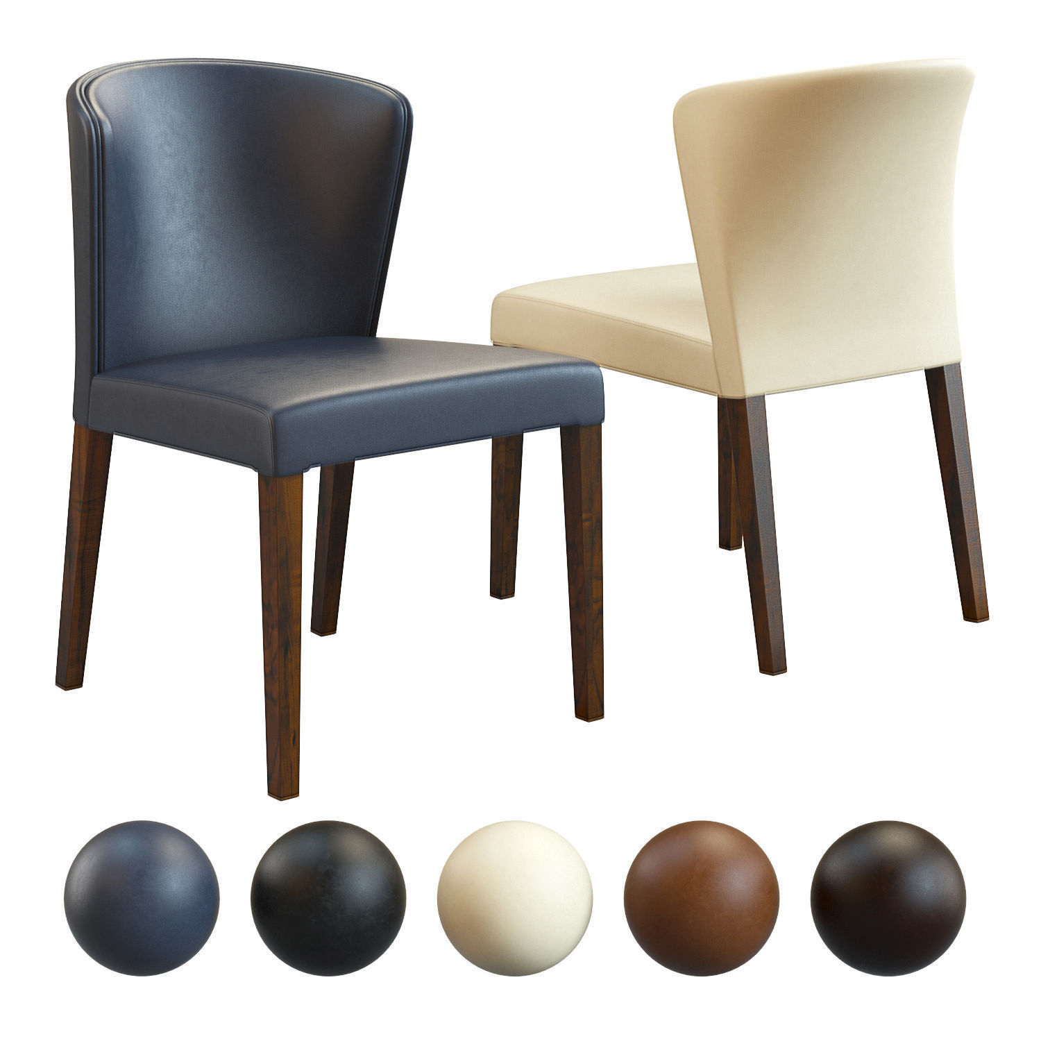 Crate and Barrel Curran Dining Chair 3D model CGTrader