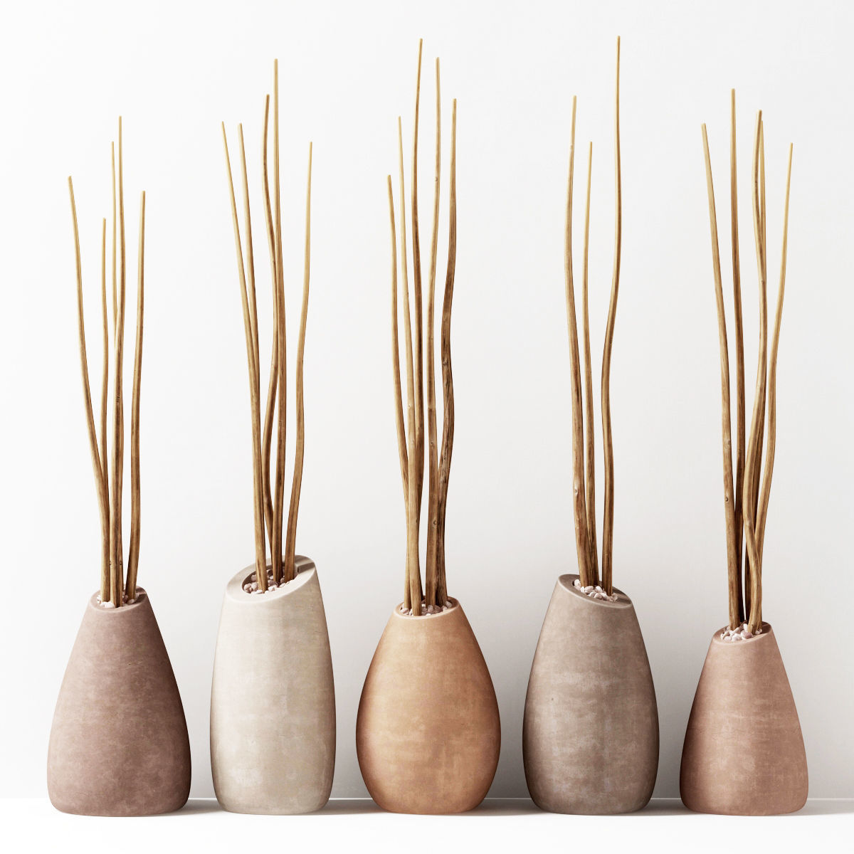 Vase slice pebble branch n3
