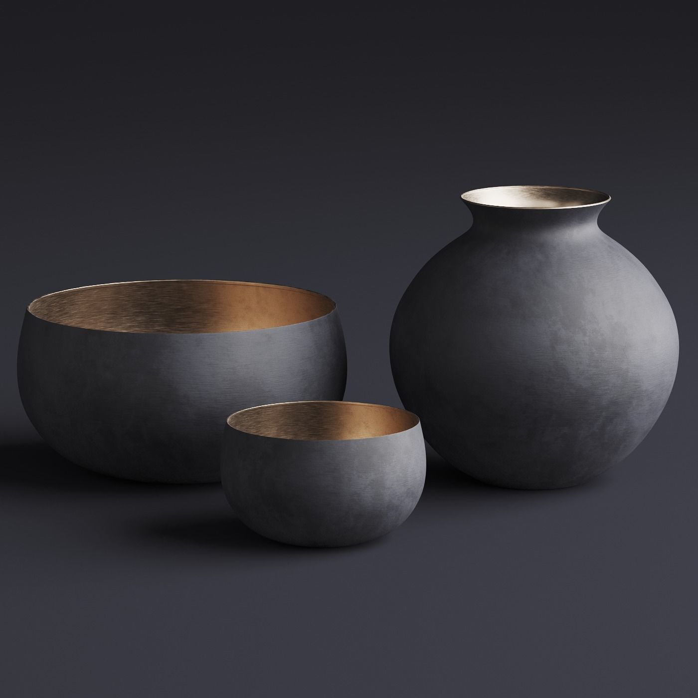 RH Matte Black Brass Vessel - Bowl