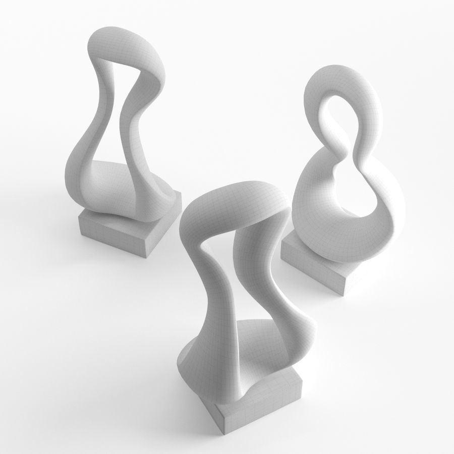 Modern Decorative Abstract Art Sculpture 04 3D model CGTrader