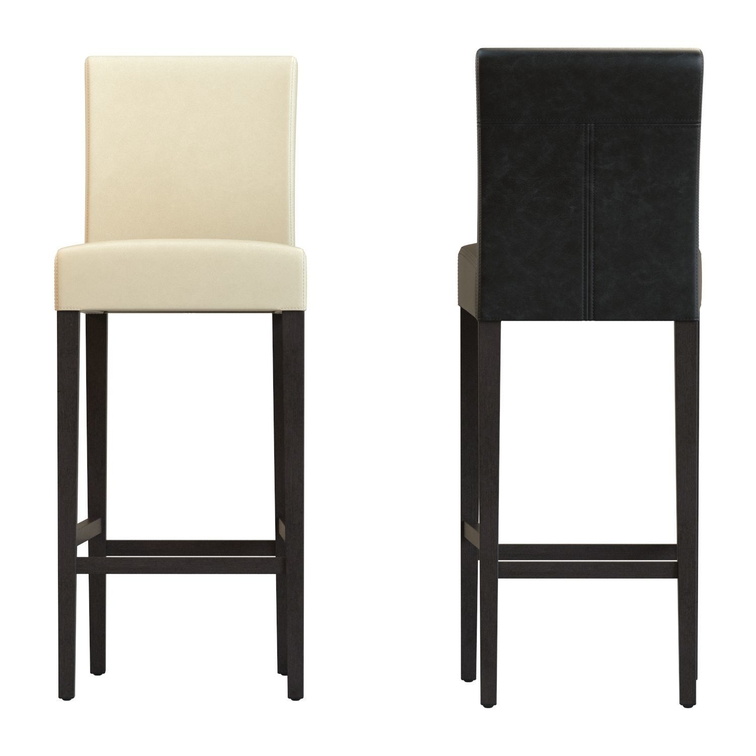 Crate and Barrel Lowe Leather Bar Stool 3D model CGTrader