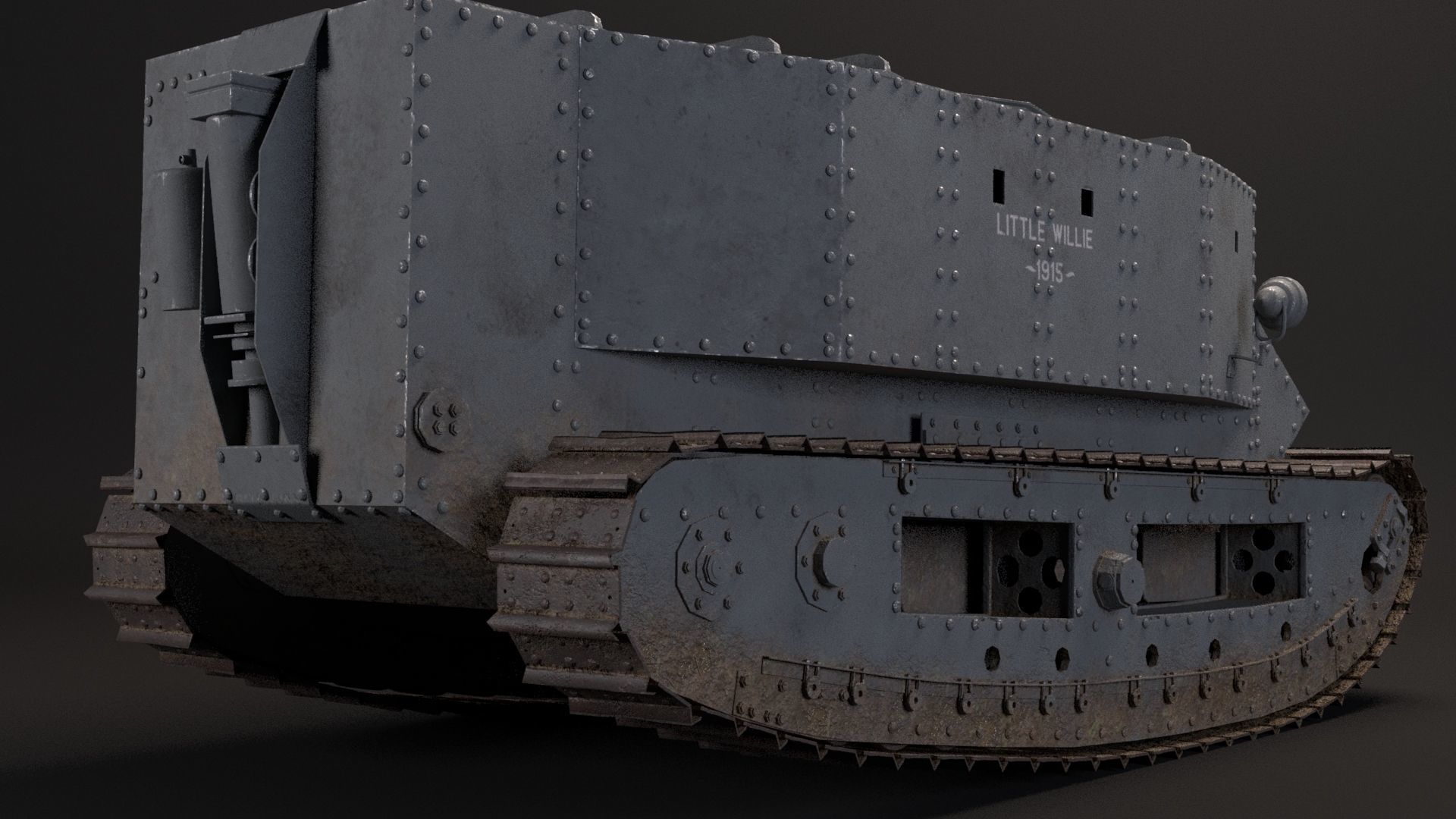 Little Willie WW1 Tank 1915 3D model CGTrader