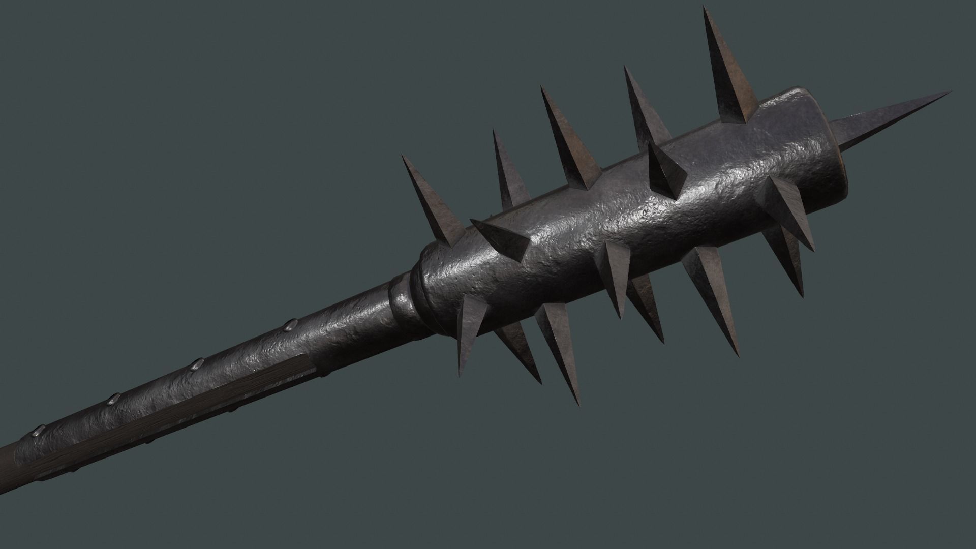 Spiked Mace free VR / AR / lowpoly 3D model CGTrader