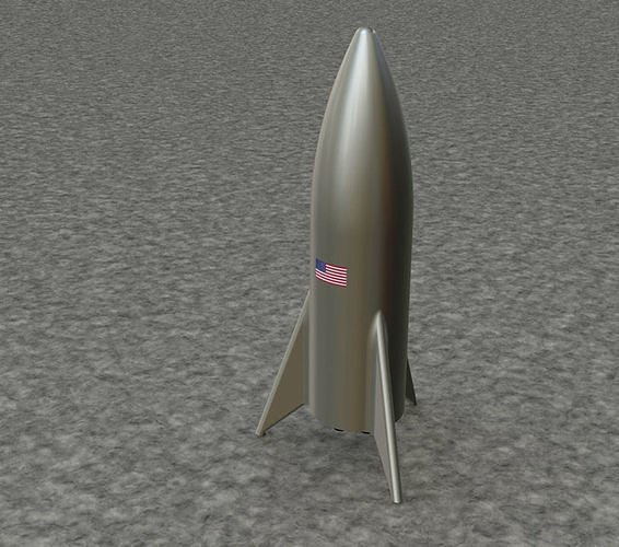 3D Mars Shuttle Rocket - Musk starship 3D model | CGTrader
