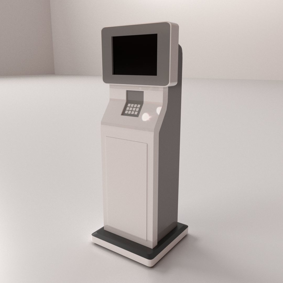 Computer Kiosk V2 3D model CGTrader