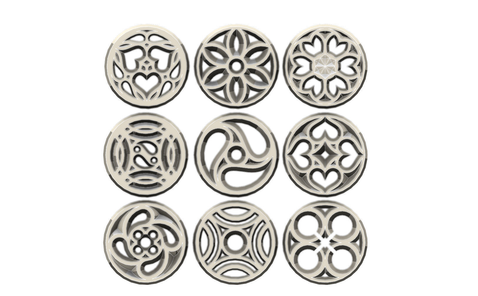 9 medieval ornaments