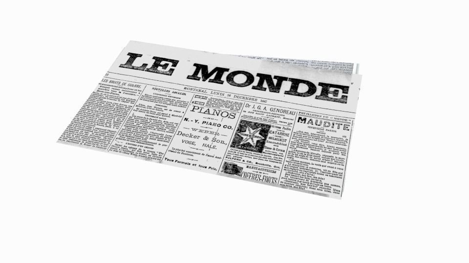 3D model Newspaper Fold VR / AR / low-poly | CGTrader