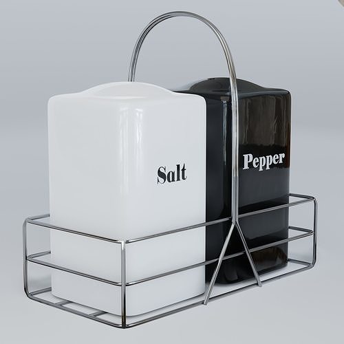 Ceramic Salt and Pepper Shakers 3D model CGTrader