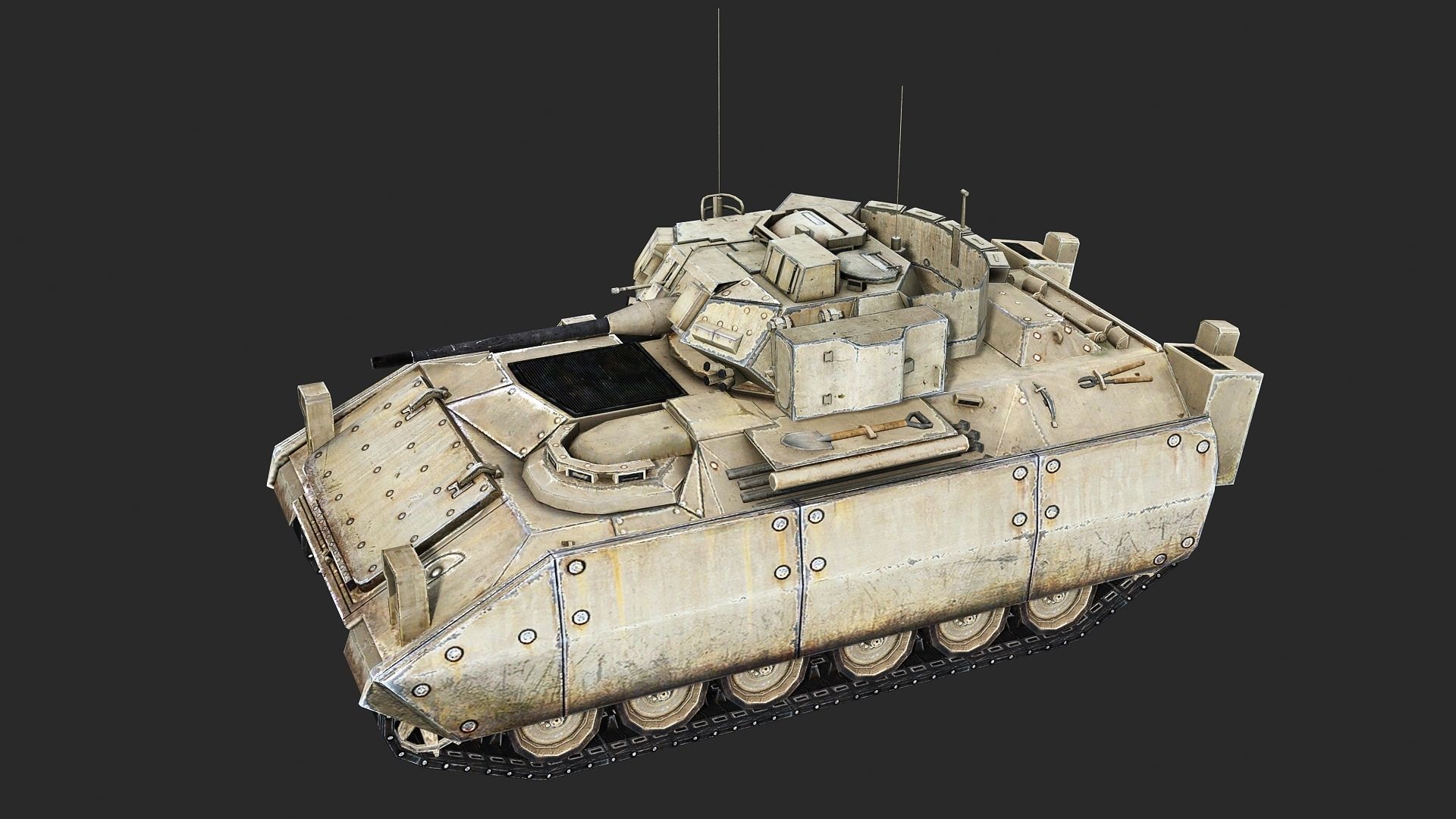 US Army M2A3 M2A1 M3 Infantry fighting vehicle 3D model 1